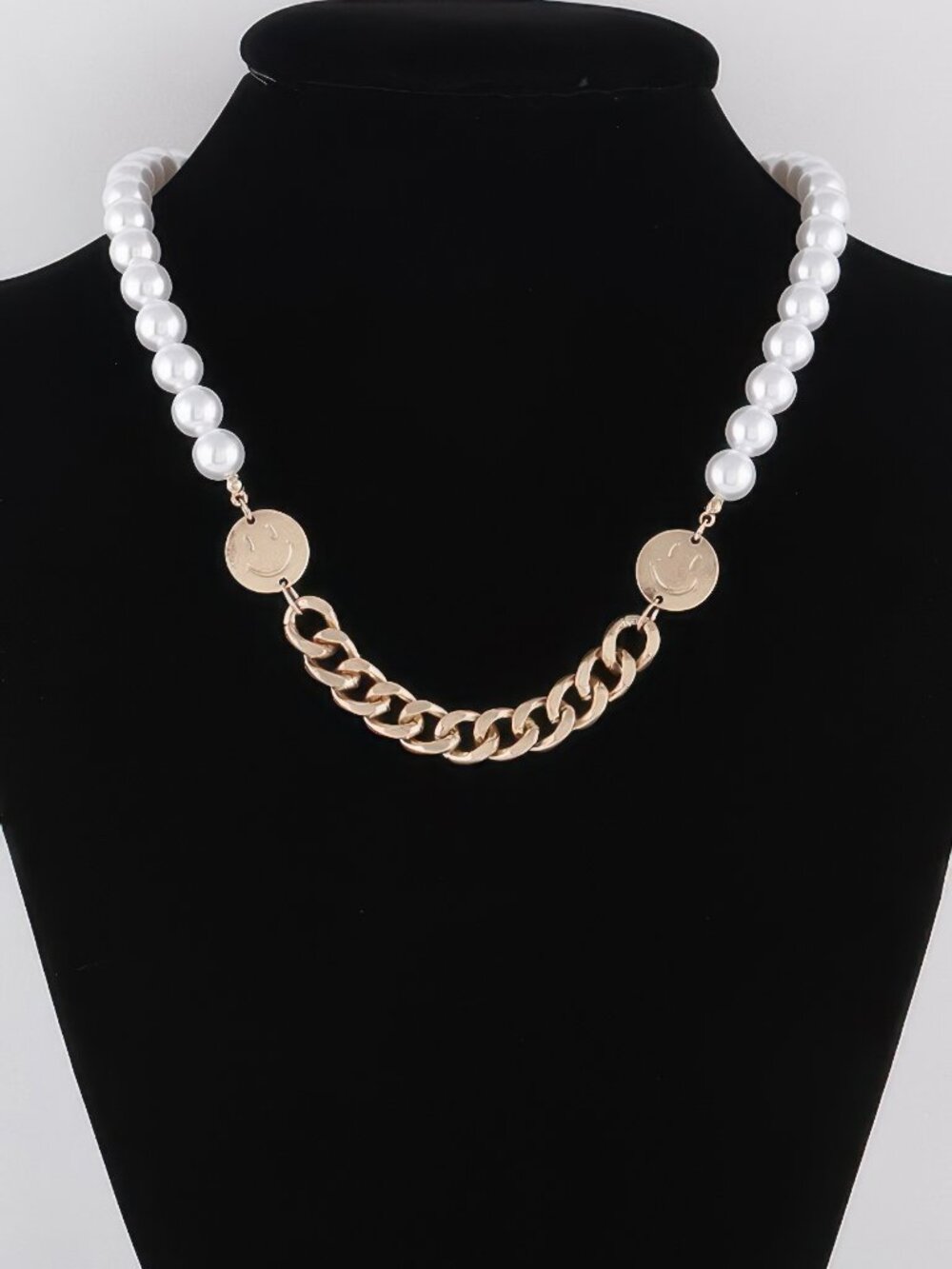 Two Toned Pearl N Bead Necklace